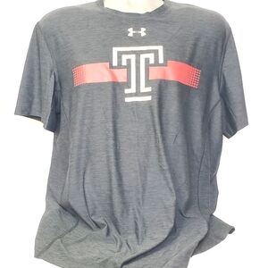 Under Armour Men's Charcoal Tee with Crimson Highlights